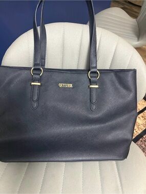 Black Structured Tote Bag for Women
